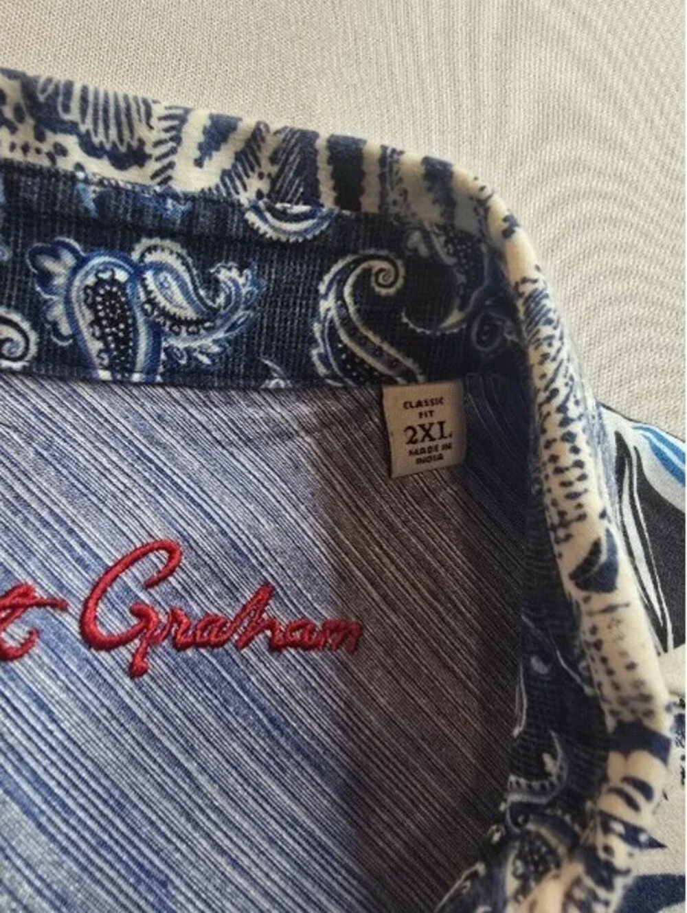 Robert Graham Classic Fit 2XL Short Sleeve Button-Up Shirt